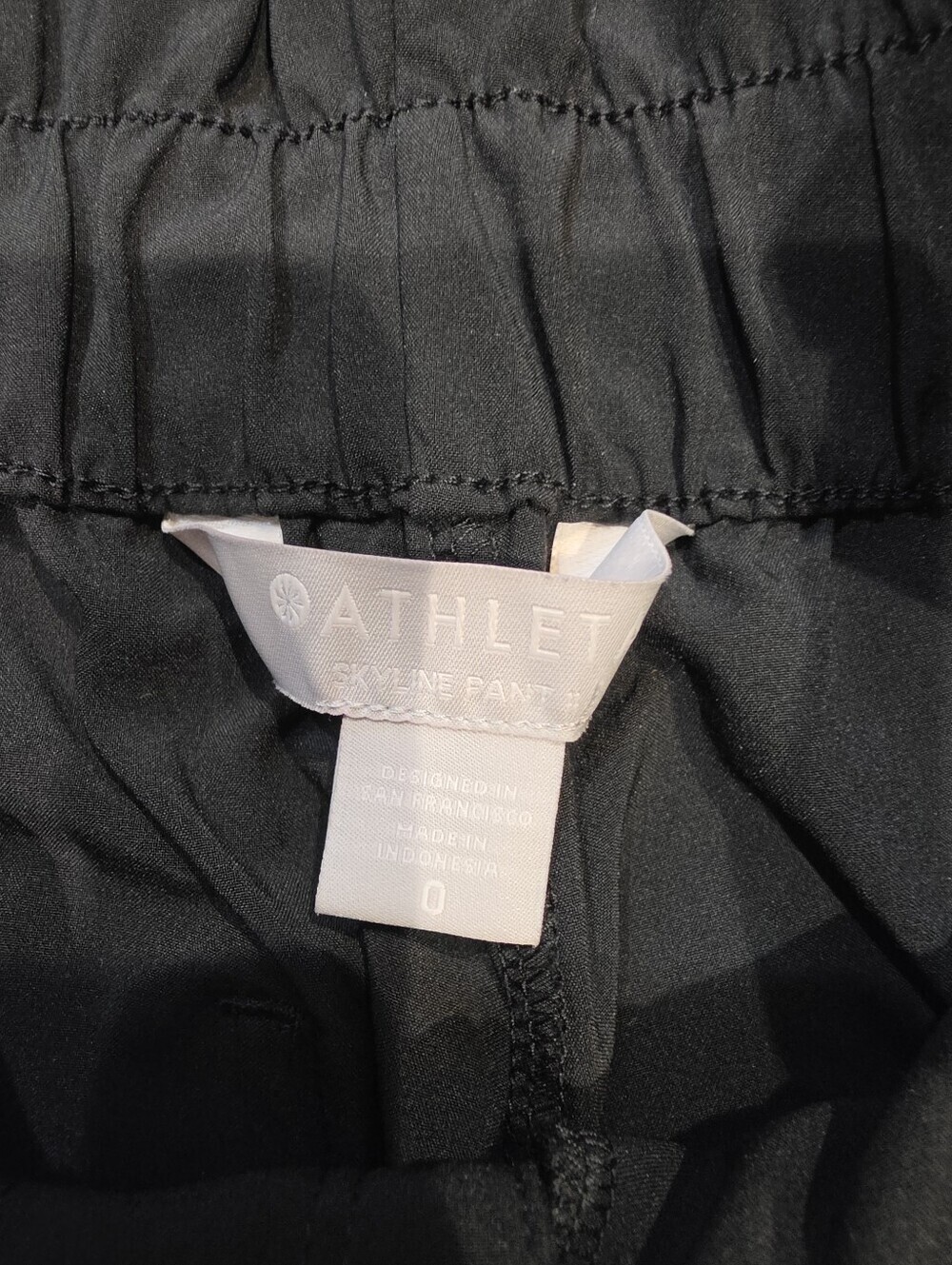 Athleta Skyline Pant II Womens Size 0 Black High Rise Tie Waist Ankle Pants - Picture 3 of 6